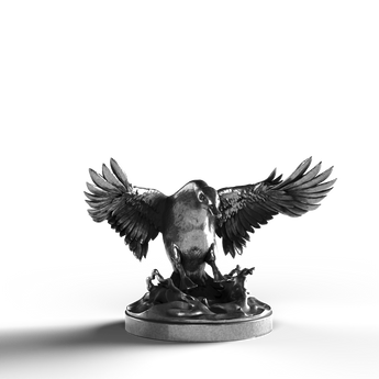 Silver Statue of a Mallard in flight, crafted in 999 Fine Silver.