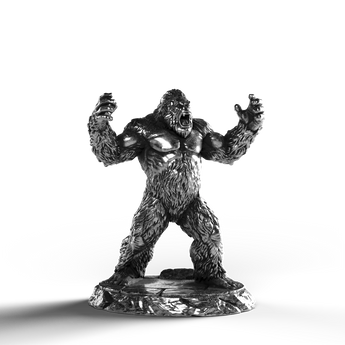 Silver statue of a Yeti made from 999 fine silver.