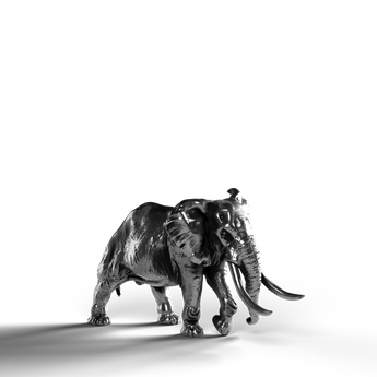 African Elephant - SignalOaks Silver Statue