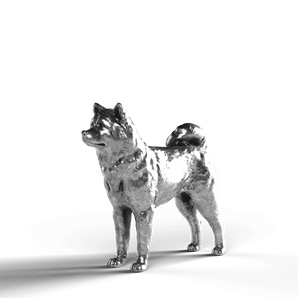 Akita - SignalOaks Silver Statue