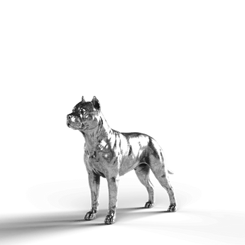 American Staffordshire Terrier - SignalOaks Silver Statue
