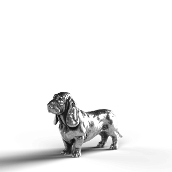 Basset Hound - SignalOaks Silver Statue