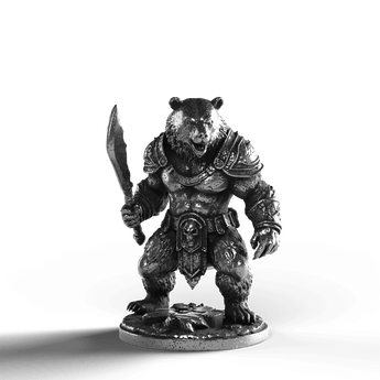 Bear Warrior - SignalOaks Silver Statue