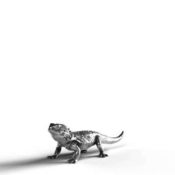 Bearded Dragon - SignalOaks Silver Statue