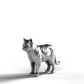 British Shorthair Cat - SignalOaks Silver Statue