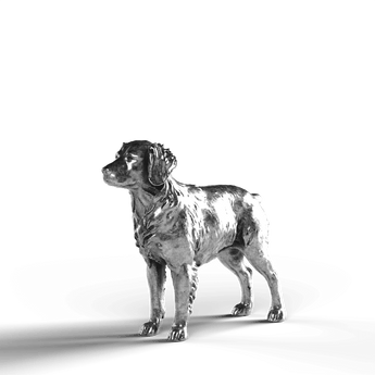 Brittany Dog - SignalOaks Silver Statue