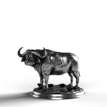 Cape Buffalo - SignalOaks Silver Statue