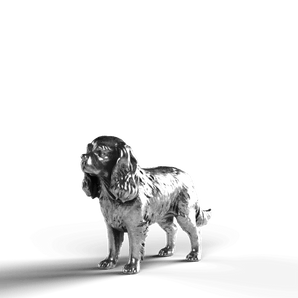 Cavalier King Charles Spaniel - SignalOaks Silver Statue