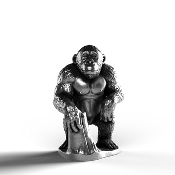 Chimpanzee - SignalOaks Silver Statue