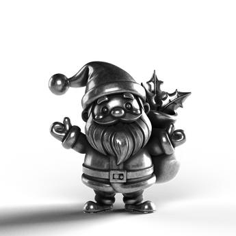 Cute Santa - SignalOaks Silver Statue
