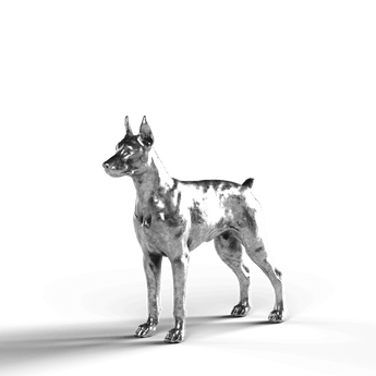 Doberman Pinscher - SignalOaks Silver Statue