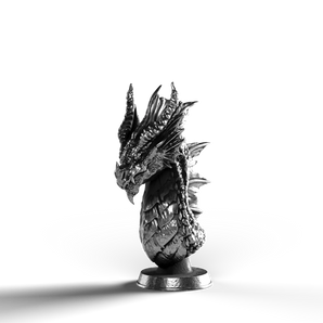 Dragon Bust - SignalOaks Silver Statue