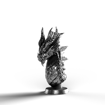 Dragon Bust - SignalOaks Silver Statue