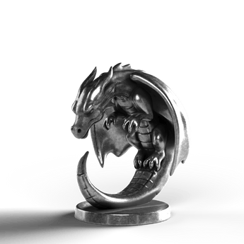 Dragon Hatchling - SignalOaks Silver Statue
