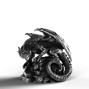 Dragon Hoard - SignalOaks Silver Statue