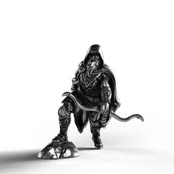 Dwarf Archer - SignalOaks Silver Statue