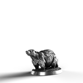 European Badger - SignalOaks Silver Statue