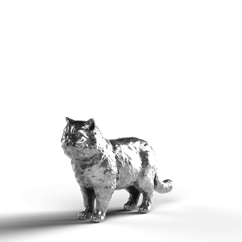 Exotic Shorthair Cat - SignalOaks Silver Statue