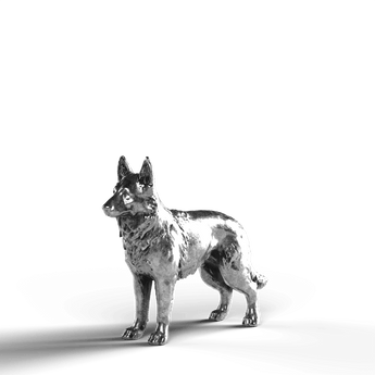 German Shepherd Dog - SignalOaks Silver Statue
