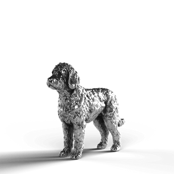 Goldendoodle - SignalOaks Silver Statue