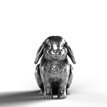 Holland Lop Rabbit - SignalOaks Silver Statue