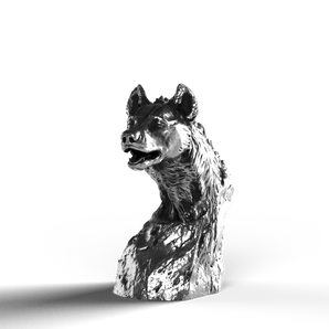 Hyena Bust - SignalOaks Silver Statue