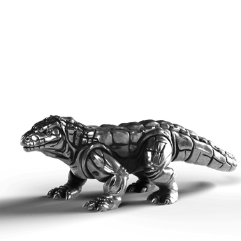 Komodo Dragon - SignalOaks Silver Statue