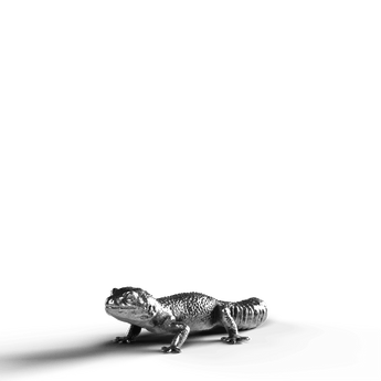 Leopard Gecko - SignalOaks Silver Statue