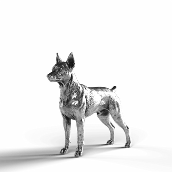 Miniature Pinscher - SignalOaks Silver Statue