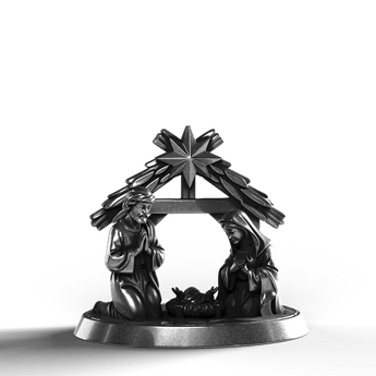 Nativity Scene - SignalOaks Silver Statue