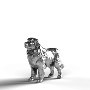 Newfoundland Dog - SignalOaks Silver Statue