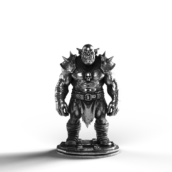 Orc Warlord - SignalOaks Silver Statue