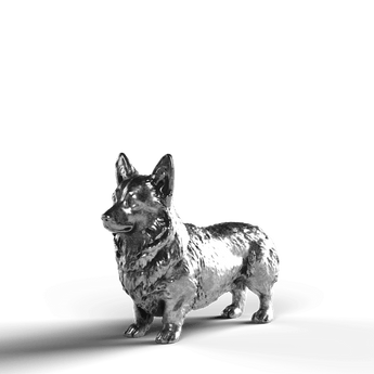 Pembroke Welsh Corgi - SignalOaks Silver Statue