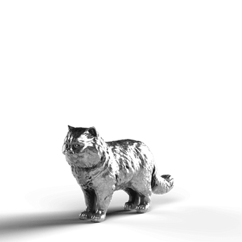 Persian Cat - SignalOaks Silver Statue