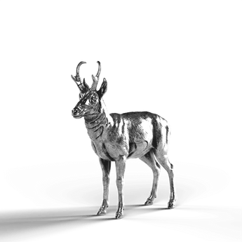 Pronghorn - SignalOaks Silver Statue