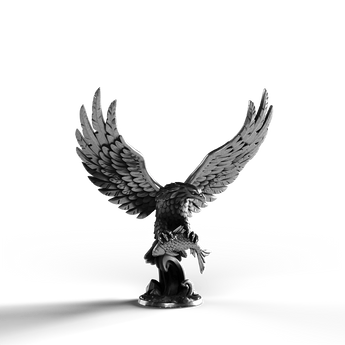 Proud Eagle - SignalOaks Silver Statue