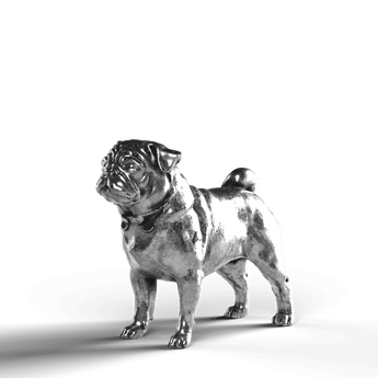 Pug - SignalOaks Silver Statue