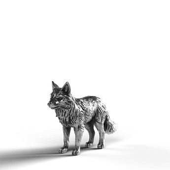 Red Fox - SignalOaks Silver Statue