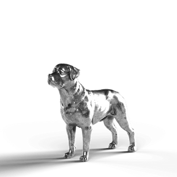 Rottweiler - SignalOaks Silver Statue