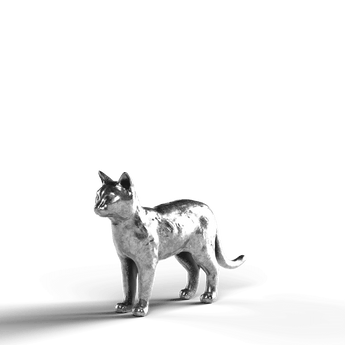 Russian Blue Cat - SignalOaks Silver Statue
