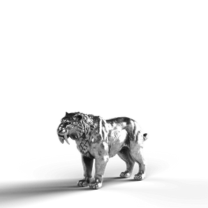 Saber - Toothed Tiger - SignalOaks Silver Statue