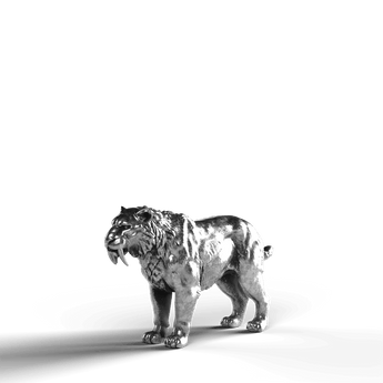 Saber - Toothed Tiger - SignalOaks Silver Statue