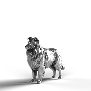 Shetland Sheepdog - SignalOaks Silver Statue