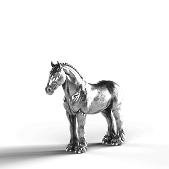 Shire Horse - SignalOaks Silver Statue