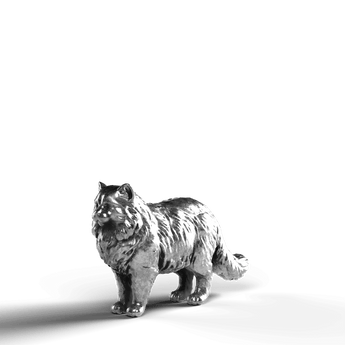 Siberian Cat - SignalOaks Silver Statue