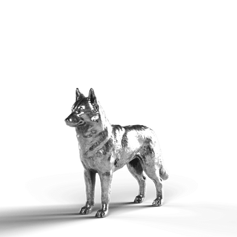 Siberian Husky - SignalOaks Silver Statue