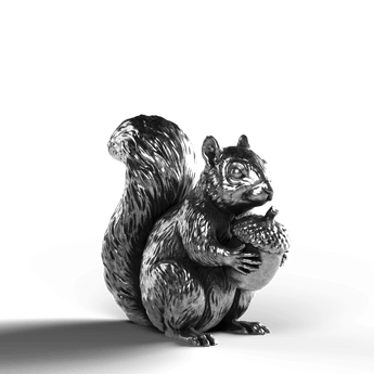 Squirrel Acorn - SignalOaks Silver Statue