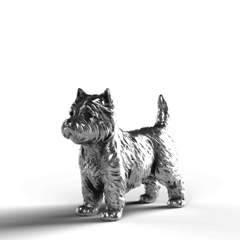West Highland White Terrier - SignalOaks Silver Statue