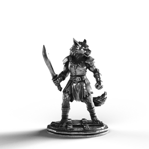 Wolf Barbarian - SignalOaks Silver Statue