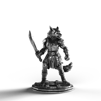 Wolf Barbarian - SignalOaks Silver Statue